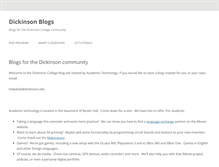 Tablet Screenshot of blogs.dickinson.edu